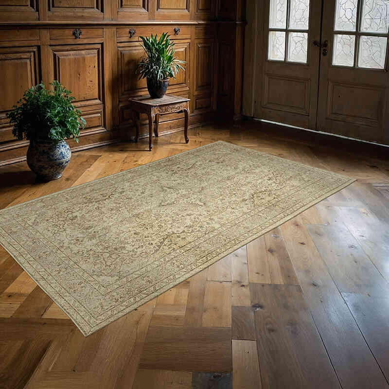 Alfombra Vintage Turca Anudada a Mano - 152 cm x 267 cm - K0060032
