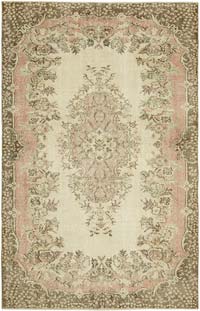 Vintage Turkish Hand-Knotted Rug - 5' 6" x 8' 6" (66" x 102")