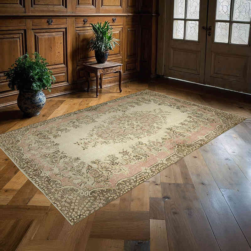El Dokuma Vintage Halı - 168 cm x 258 cm - K0060053
