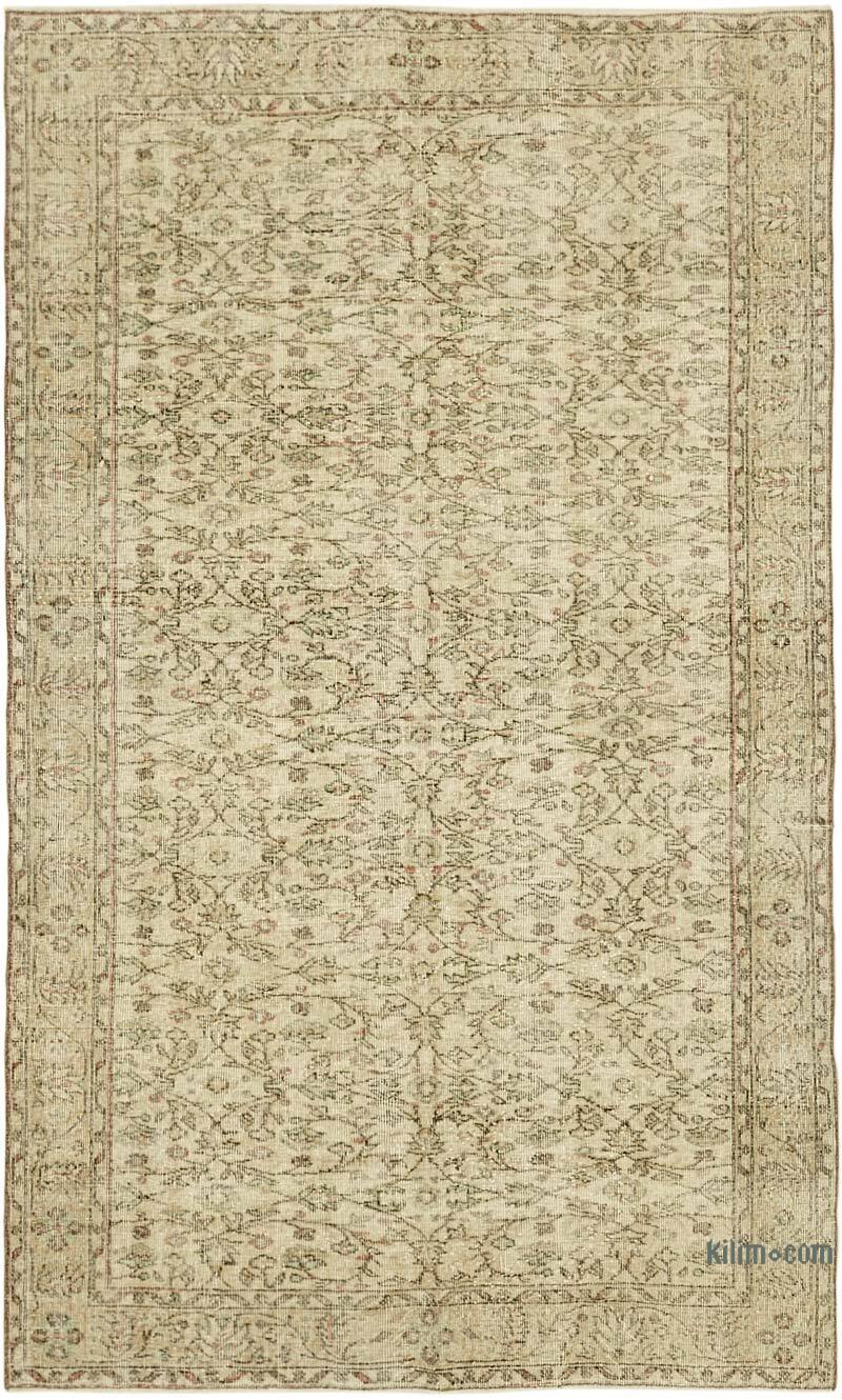 Alfombra Vintage Turca Anudada a Mano - 158 cm x 260 cm - K0060066