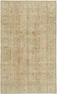 Retro Vintage Turkish Hand-Knotted Rug - 5' 1