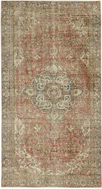 El Dokuma Vintage Halı - 147 cm x 262 cm