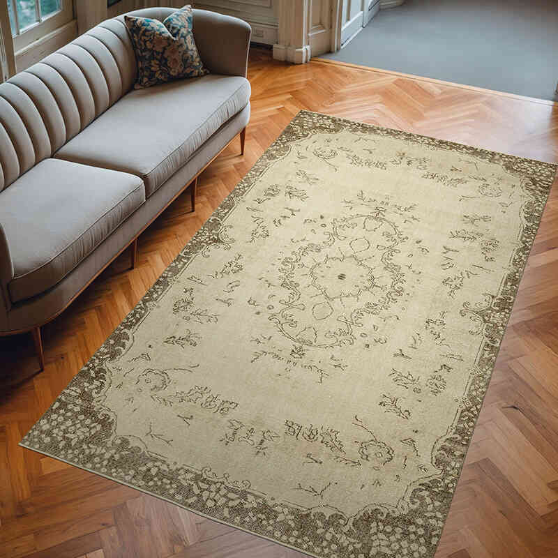 Vintage Turkish Hand-Knotted Rug - 6' 1" x 10' 2" (73" x 122") - K0060152