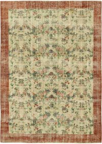 Vintage Turkish Hand-Knotted Rug - 6' 11" x 9' 8" (83" x 116")