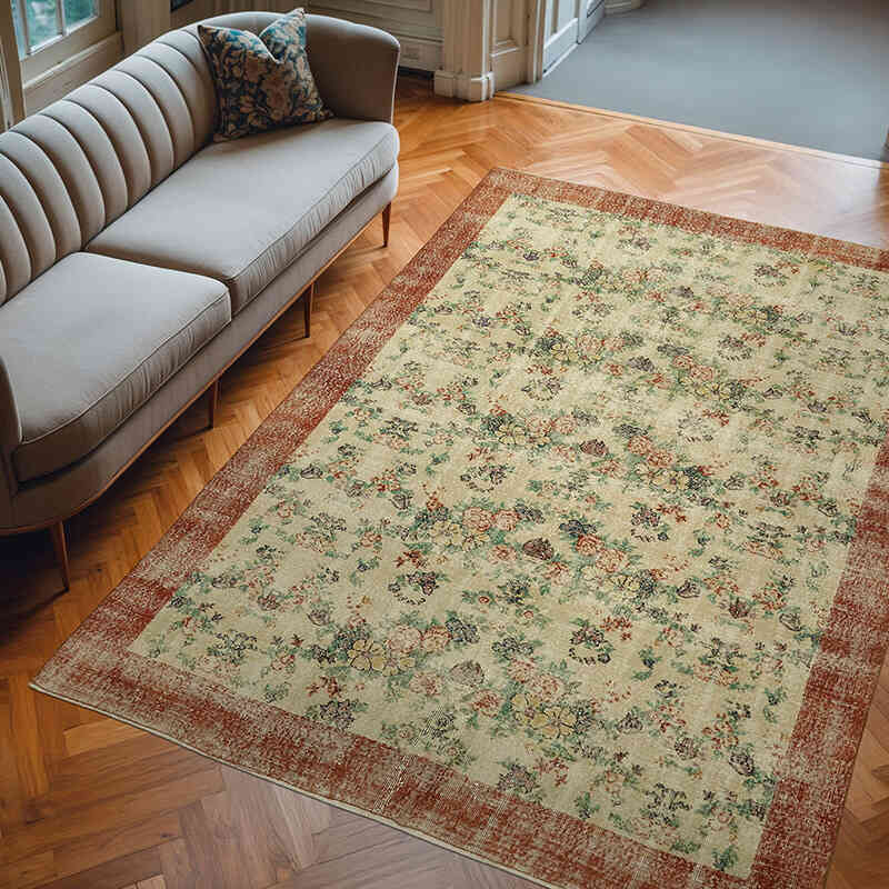 El Dokuma Vintage Halı - 210 cm x 295 cm - K0060167