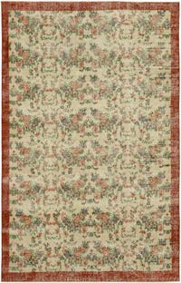 Vintage Turkish Hand-Knotted Rug - 6' 5" x 10' 1" (77" x 121")