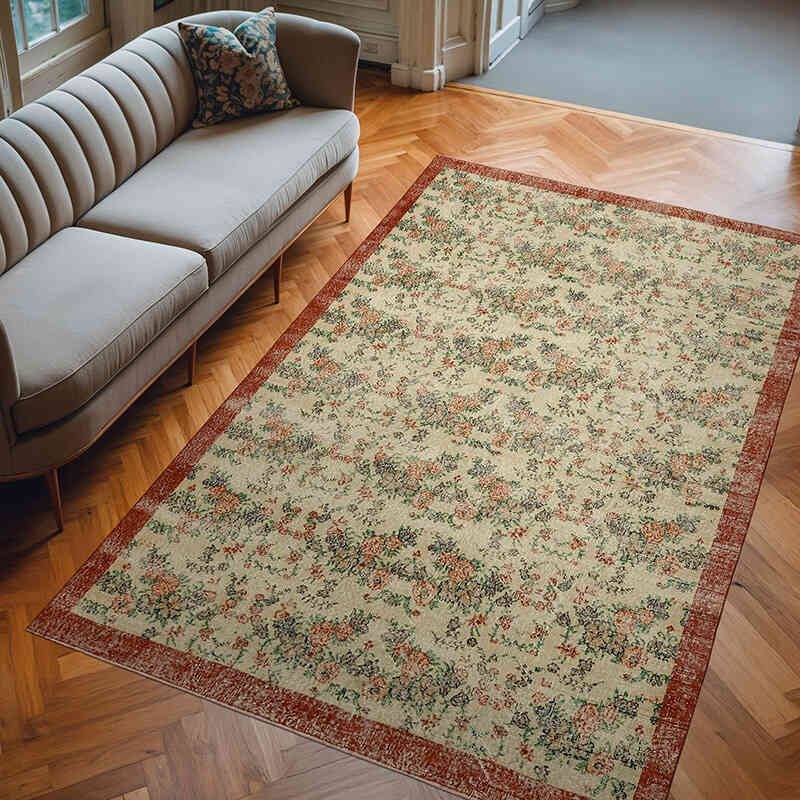 El Dokuma Vintage Halı - 196 cm x 308 cm - K0060169
