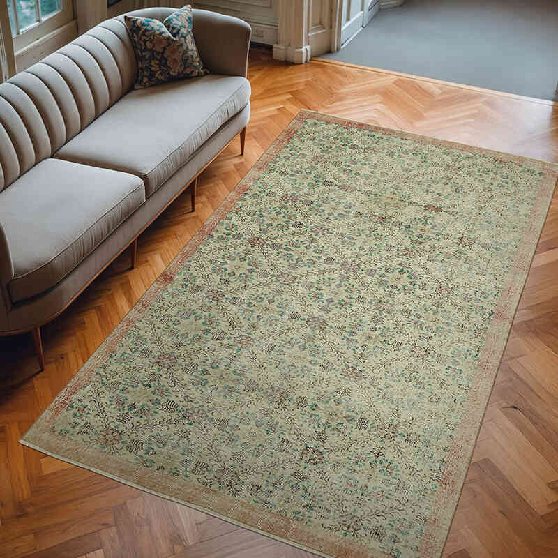 El Dokuma Vintage Halı - 178 cm x 287 cm - K0060173
