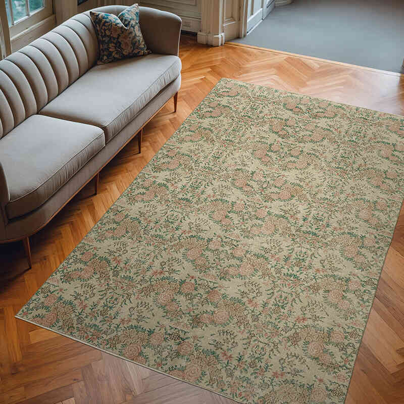 Alfombra Vintage Turca Anudada a Mano - 185 cm x 285 cm - K0060184