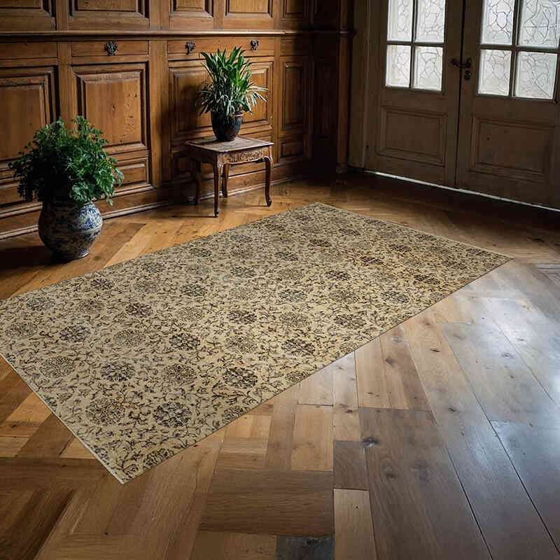 Vintage Turkish Hand-Knotted Rug - 5'  x 8' 8" (60" x 104") - K0060208