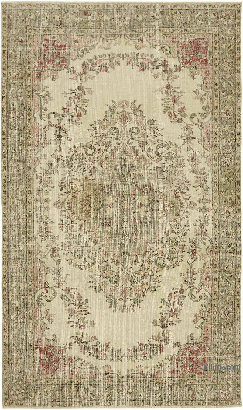 Alfombra Vintage Turca Anudada a Mano - 177 cm x 288 cm - K0060243