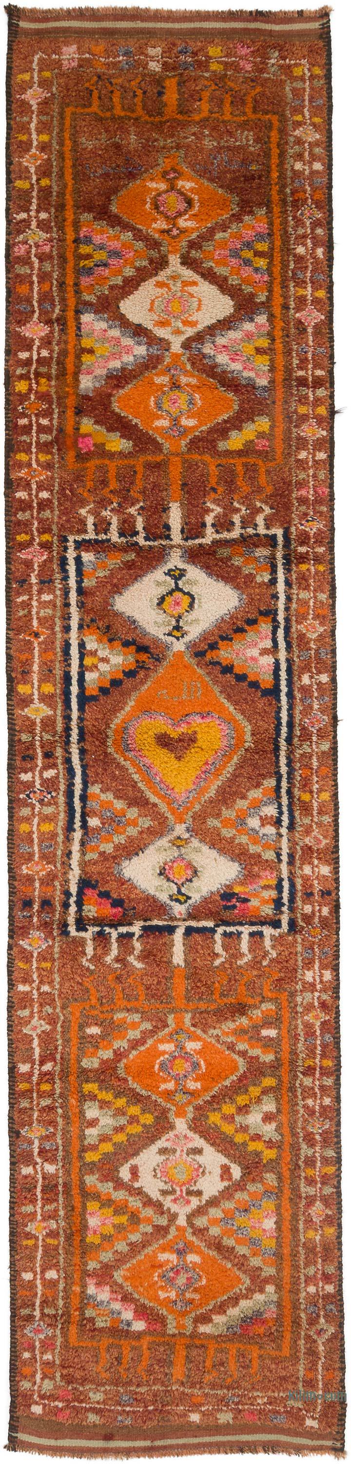 Vintage Tribal Runner Rug - 3'  x 12' 8" (36" x 152") - K0060262