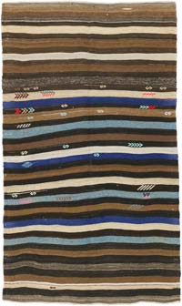 Vintage Anatolian Kilim Rug - 4' 11" x 8' 4" (59" x 100")