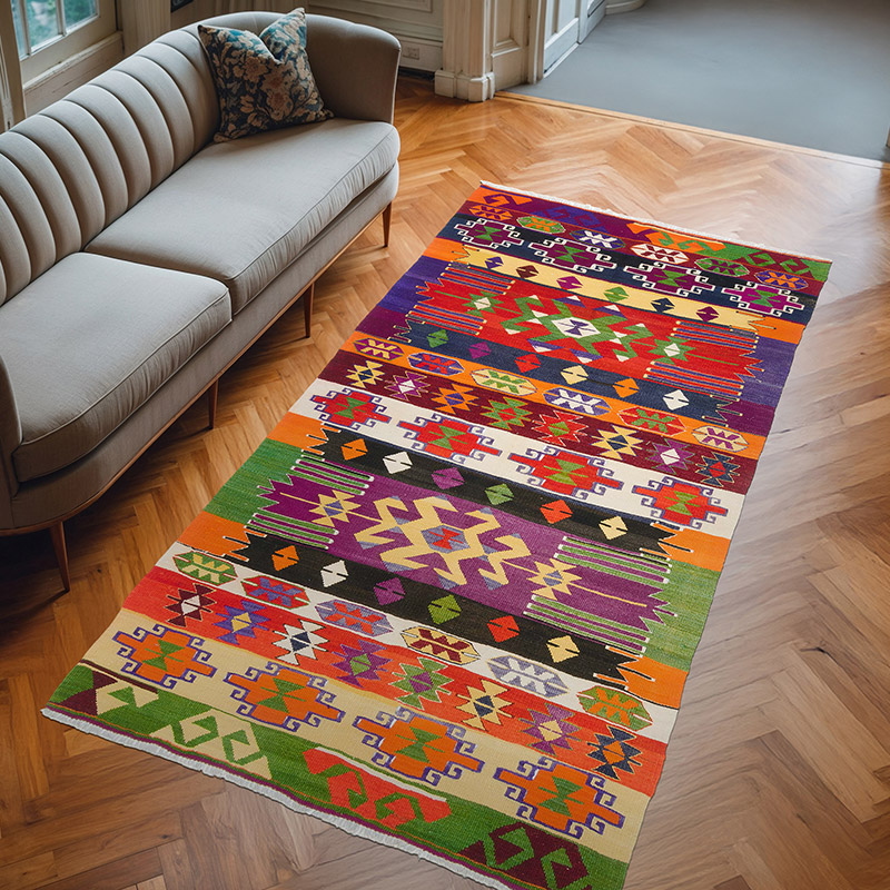 Vintage Çorum Kilimi - 157 cm x 289 cm - K0060297