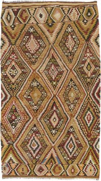 Vintage Kayseri Kilim Rug - 5' 11" x 10' 4" (71" x 124")