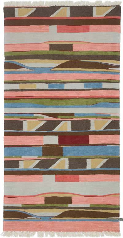 New Handwoven Turkish Kilim Rug - 3' 5" x 6' 8" (41 in. x 80 in.)