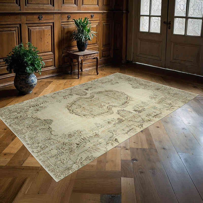 Alfombra Vintage Turca Anudada a Mano - 170 cm x 264 cm - K0060325