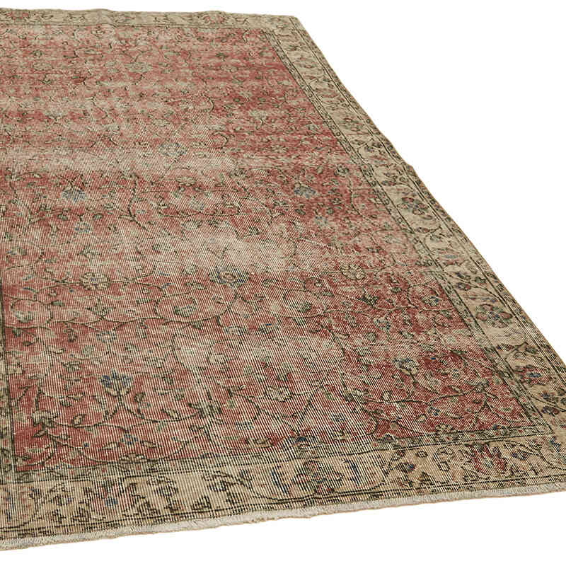 Alfombra Vintage Turca Anudada a Mano - 139 cm x 244 cm - K0060338