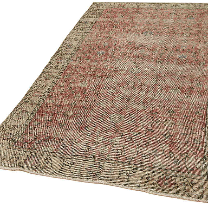 Alfombra Vintage Turca Anudada a Mano - 139 cm x 244 cm - K0060338