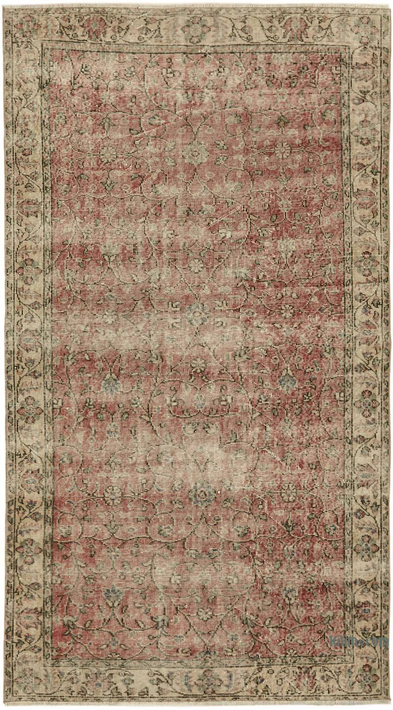Alfombra Vintage Turca Anudada a Mano - 139 cm x 244 cm - K0060338