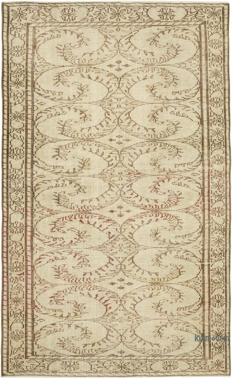 Vintage Turkish Hand-Knotted Rug - 5' 7" x 8' 11" (67" x 107") - K0060341