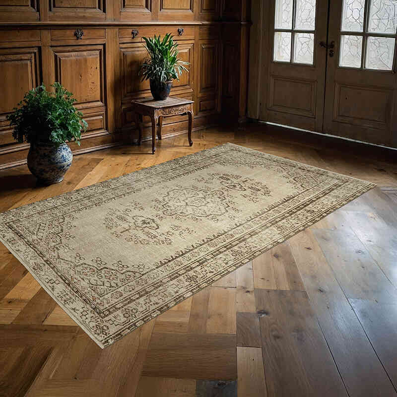 El Dokuma Vintage Halı - 142 cm x 227 cm - K0060343