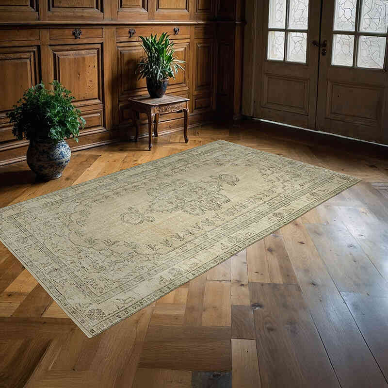 Alfombra Vintage Turca Anudada a Mano - 152 cm x 255 cm - K0060345