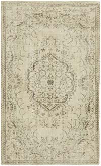 Vintage Turkish Hand-Knotted Rug - 5' 6" x 9'  (66" x 108")