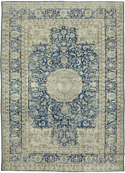 复古手工编织东方地毯- 9英尺6英寸x13英尺5英寸(114英寸)。x 161。)