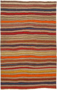 Vintage Turkish Kilim Rug - 5' 4" x 8' 3" (64" x 99")
