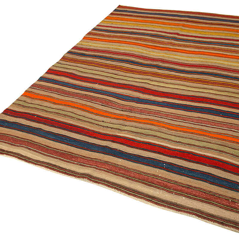 Vintage Turkish Kilim Rug - 5' 4" x 8' 3" (64" x 99") - K0060440