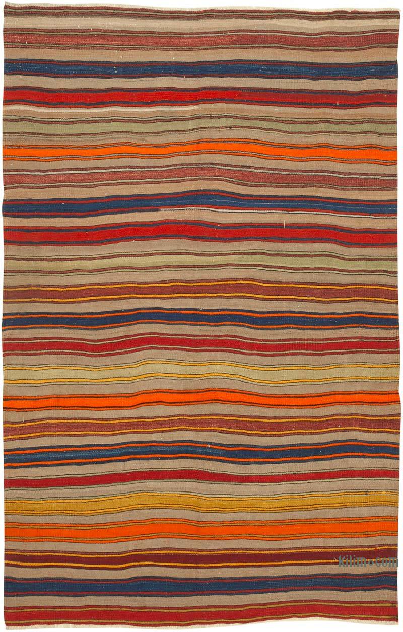 Vintage Turkish Kilim Rug - 5' 4" x 8' 3" (64" x 99") - K0060440