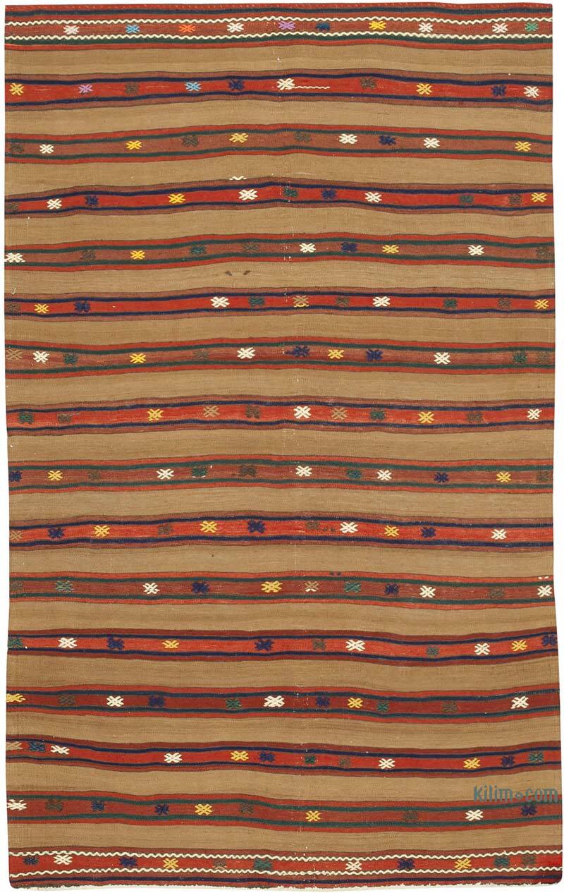 Vintage Fethiye Kilim Rug - 5' 2" x 8' 6" (62" x 102") - K0060447