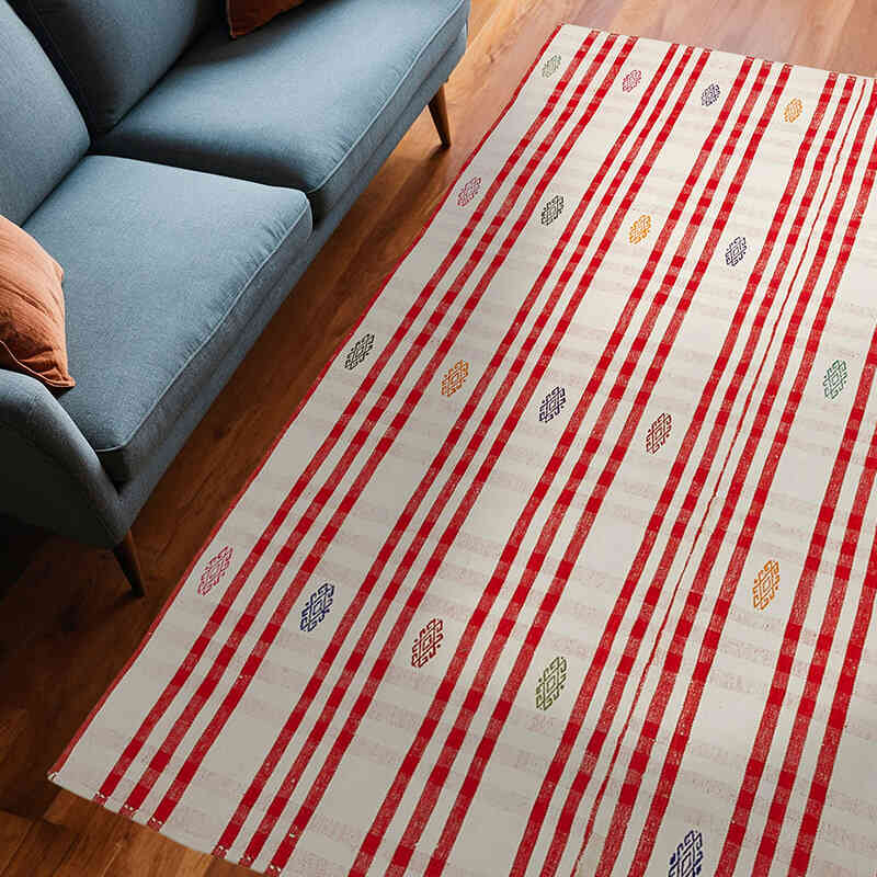 Vintage Anatolian Flatweave - 6' 5" x 8' 6" (77" x 102") - K0060454