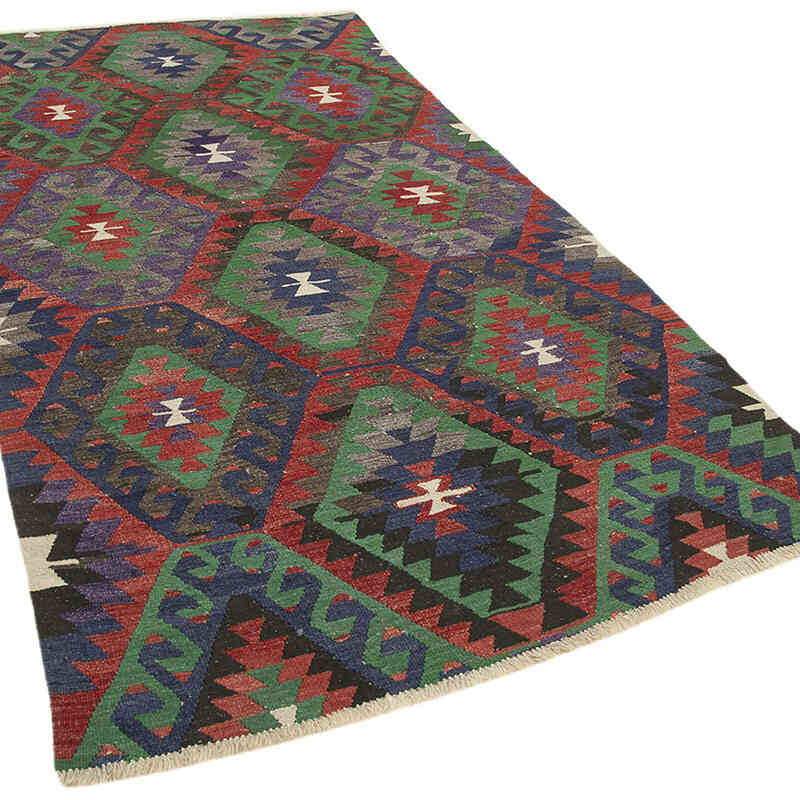 Vintage Turkish Kilim Rug - 5' 4" x 9' 8" (64" x 116") - K0060474