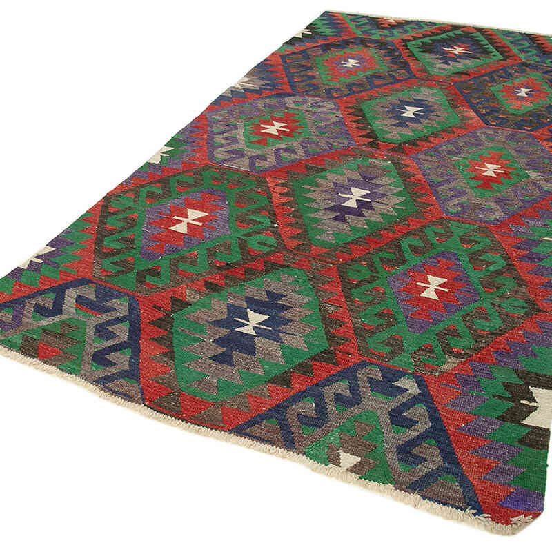 Vintage Turkish Kilim Rug - 5' 4" x 9' 8" (64" x 116") - K0060474