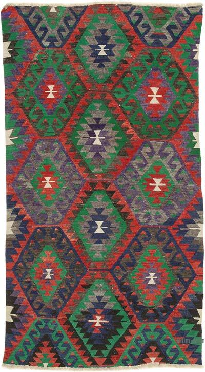 Vintage Turkish Kilim Rug - 5' 4" x 9' 8" (64" x 116")