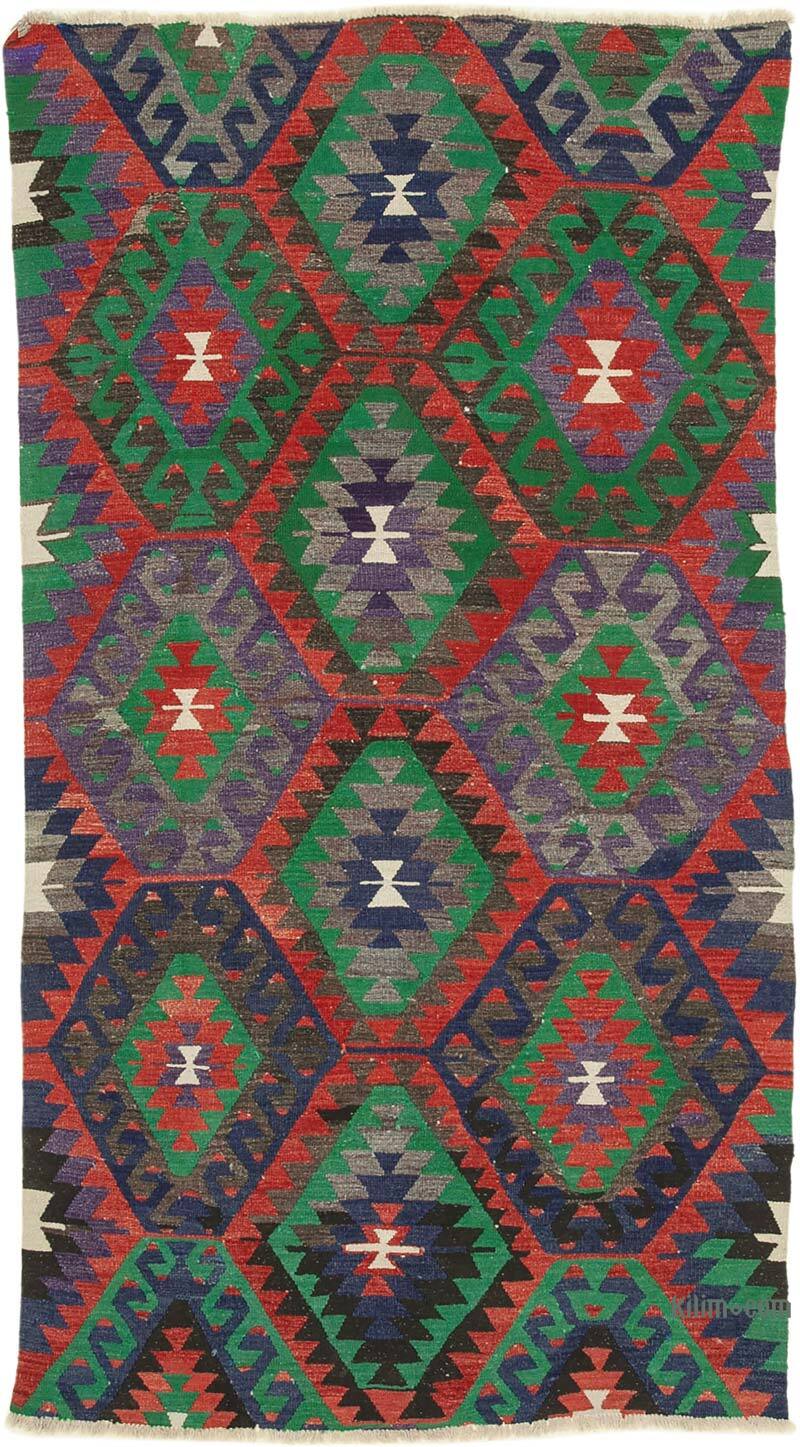 Vintage Turkish Kilim Rug - 5' 4" x 9' 8" (64" x 116") - K0060474