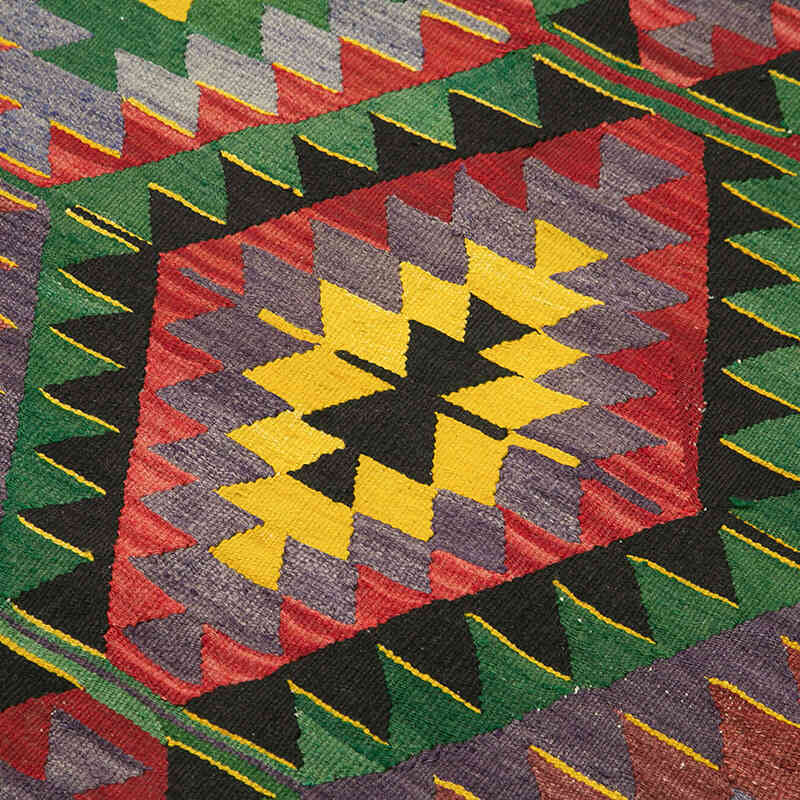 Vintage Turkish Kilim Rug - 3' 10" x 7' 11" (46" x 95") - K0060475