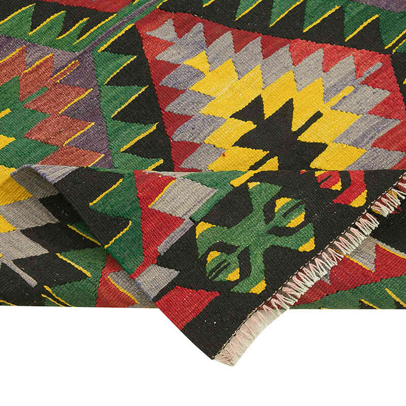 Vintage Turkish Kilim Rug - 3' 10" x 7' 11" (46" x 95") - K0060475
