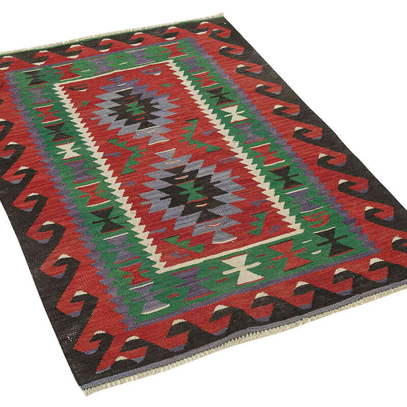 Vintage Turkish Kilim Rug - 2' 11" x 4'  (35" x 48") - K0060478