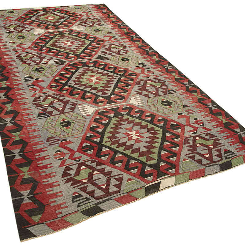 Vintage Turkish Kilim Rug - 5' 3" x 10' 2" (63" x 122") - K0060481