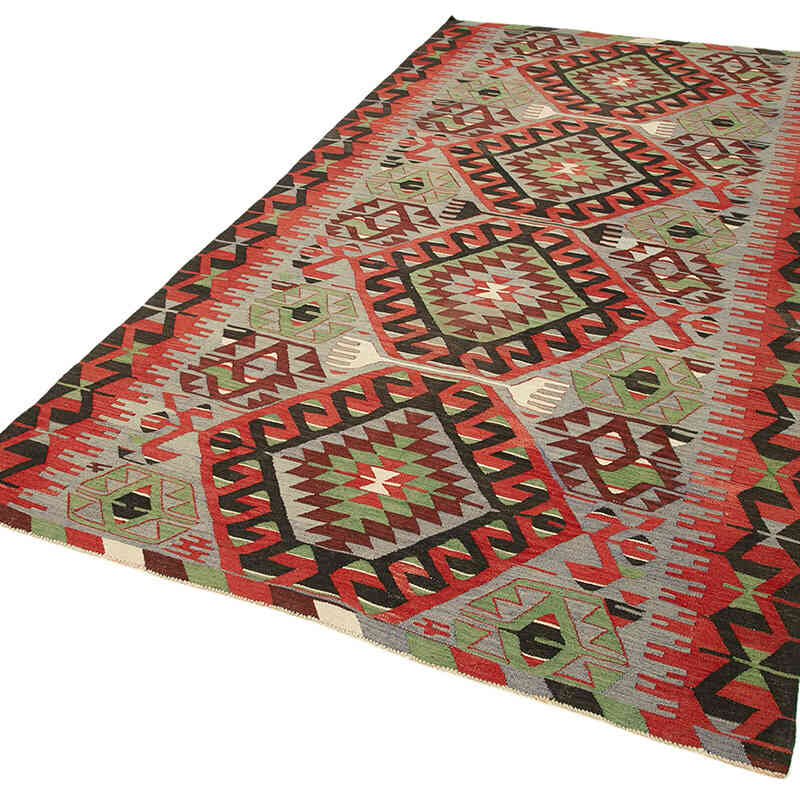 Vintage Turkish Kilim Rug - 5' 3" x 10' 2" (63" x 122") - K0060481