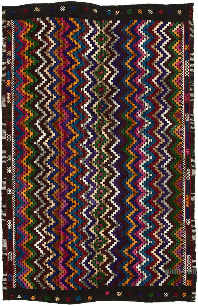 Vintage Anatolian Jijim Rug - 6' 2" x 9' 6" (74 in. x 114 in.) - K0060484