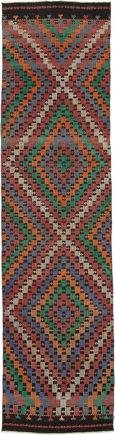 Alfombra tapete Multicolor Kilim Jute & Co algodón, Tejido a Mano, 60 x 120 cm 