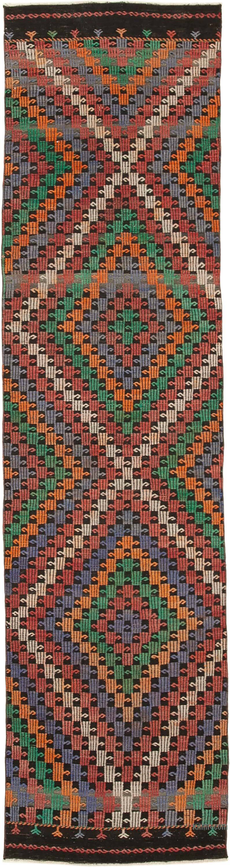 Vintage Anatolian Jijim Runner - 2' 11" x 11' 7" (35" x 139") - K0060504