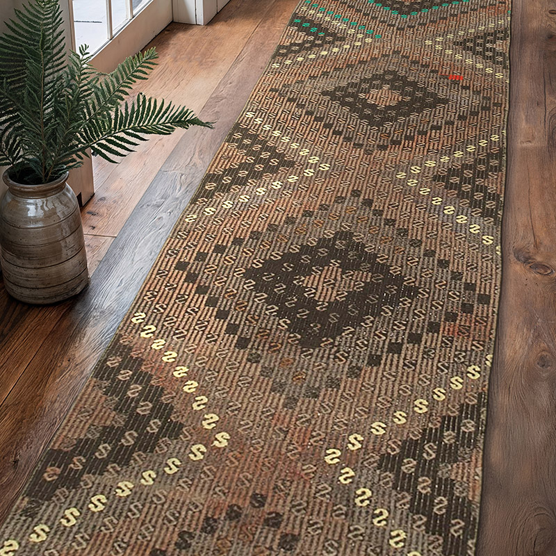 Vintage Anatolian Jijim Runner - 2' 6" x 10' 4" (30" x 124") - K0060509