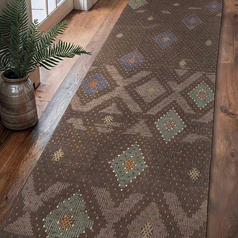 Vintage Anatolian Jijim Runner - 2' 11" x 10' 8" (35" x 128") - K0060512