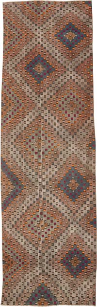Vintage Anatolian Jijim Runner - 3' 4" x 11' 1" (40" x 133")
