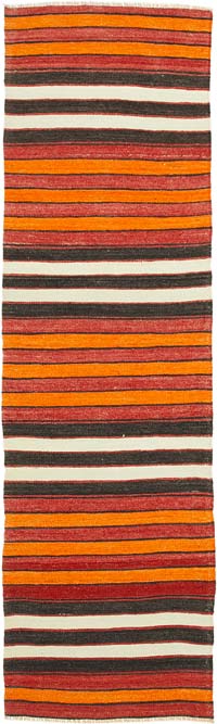 Vintage Anatolian Kilim Runner - 3' 2" x 10' 9" (38" x 129")